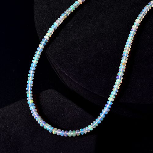LUXORO zertifiziert und geprüft AAAA natürliche, äthiopische Welo Opal Halskette in 585 Gold, 45+5 cm - 40 ct. image number 1