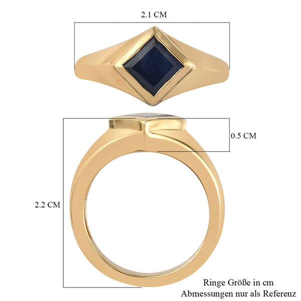 Masoala Saphir Solit&auml;r Ring, 925 Silber vergoldet, 1,81 ct. image number 7