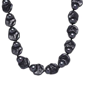 Pfaufarbene Fancy Muschelkernperle 50cm Halskette