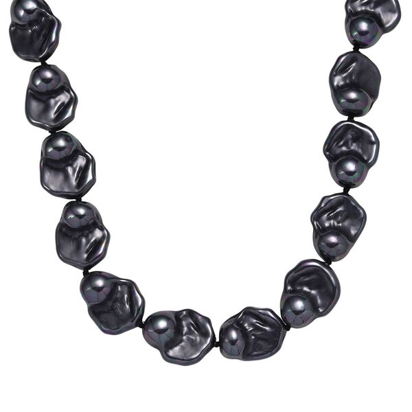 Pfaufarbene Fancy Muschelkernperle 50cm Halskette