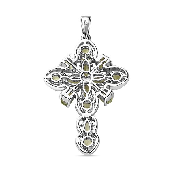 Peridot Anhänger 925 Silber platiniert ca. 3.45 ct image number 5