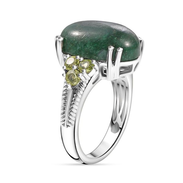 Grüner Aventurin und Peridot Ring - 9,82 ct. image number 4