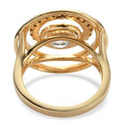 Diamant Ring 925 Silber Gelbgold Vermeil  ca. 0,33 ct image number 5