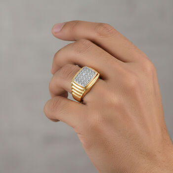 EverTrue Herrenring mit wei&szlig;en Diamantakzenten