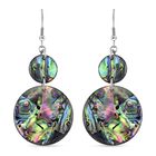 Abalone Muschel Ohrringe, Reiner Edelstahl, silberfarben, ca. 0,01 ct.