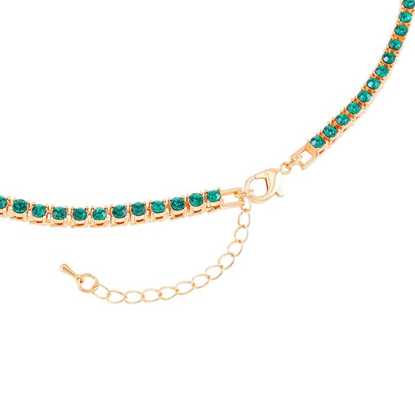 Kunsthandwerklicher gr&uuml;ner Kristall-Anh&auml;nger mit 50cm Halskette image number 3