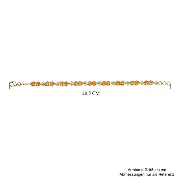 GP Honeycomb Trionfo Kollektion - AA Citrin, Zirkon und Kanchanaburi blaues Saphir Armband - 5,31 ct. image number 6