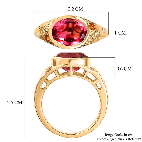 EverTrue Sunset Triplett Quarz, Salamanca Feueropal und Zirkon Ring - 2,95 ct. image number 6