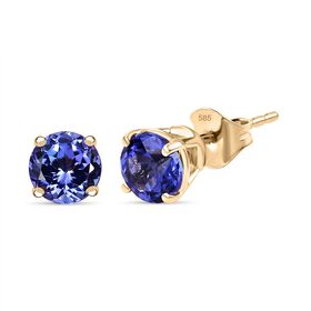AAA Tansanit Ohrringe in 585 Gold - 2,19 ct.