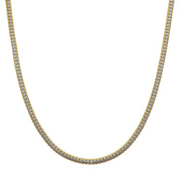 Flache Panzer zweifarbige Halskette, 50+5 cm