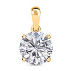 Moissanit Anhänger 925 Silber 750 Gelbgold Vermeil ca. 3.43 ct