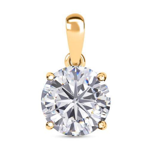 Moissanit Anhänger, 925 Silber 750 Gelbgold Vermeil- 3,43 ct. image number 0