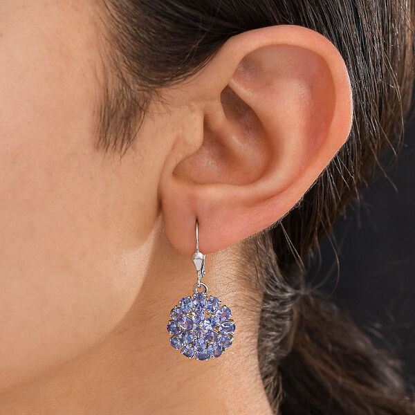 Tansanit-Ohrringe, 925 Silber platiniert ca. 6,64 ct image number 3