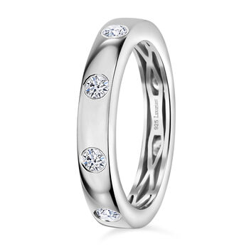 LUXURIANT VS-EF Labor Diamant Ring, 925 Silber rhodiniert - 0,50 ct.