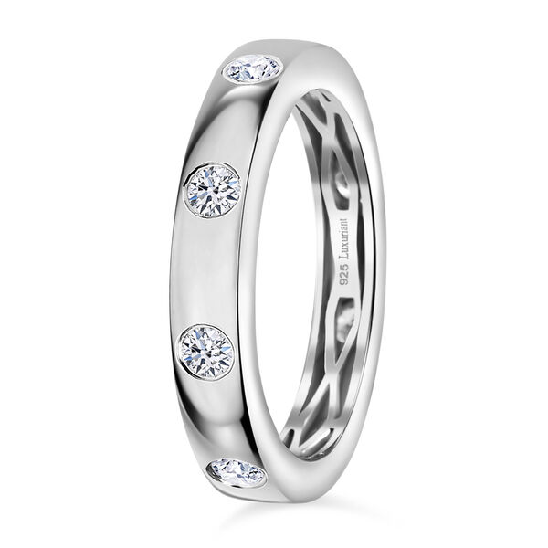 LUXURIANT VS-EF Labor Diamant Ring, 925 Silber rhodiniert - 0,50 ct. image number 4