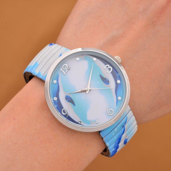 STRADA Damenuhr - Delfin-Design, Japanisches Uhrwerk, Wasserresistent image number 2