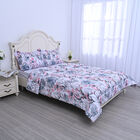 SERENITY NIGHT - 3er-Set, 1 Steppdecke 135x200 und 2 Kissenbez&uuml;ge (80x80 und 40x80), Wei&szlig; und Rosa