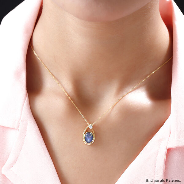 Boulder Opal Triplett und Zirkon-Anh&auml;nger mit Kette in Silber image number 2