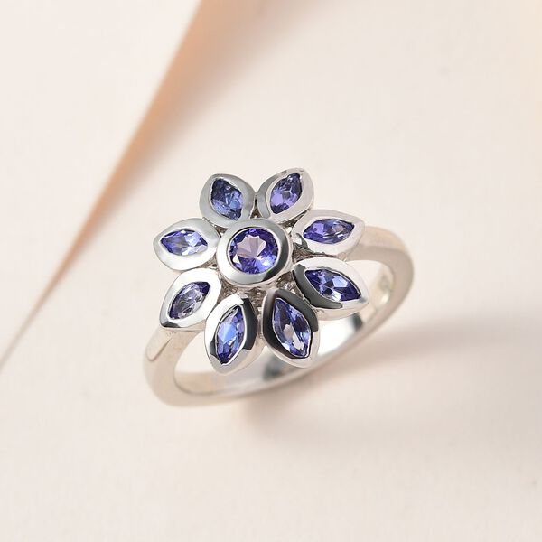 AA Tansanit Ring - 0,96 ct. image number 2