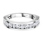 Moissanit Ring, 925 Silber platiniert, (Größe 18.00) ca. 0.94 ct