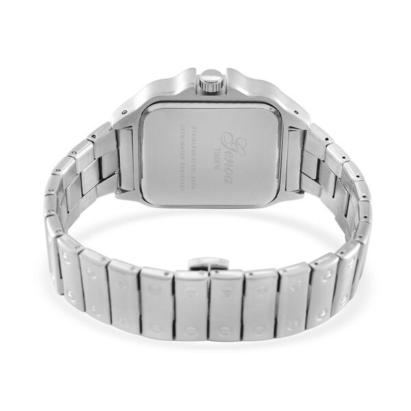 GENOA - Elegante Japan-Uhr mit Datumsfunktion, IPS-versilbertem Gehäuse, römischen Ziffern, Edelstahlarmband, 3 ATM Wasserdichtigkeit, 20 cm image number 7