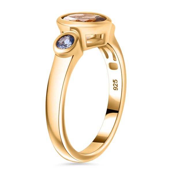 AA Nat&uuml;rlicher goldener Tansanit und Tansanit Ring - 1,20 ct. image number 7