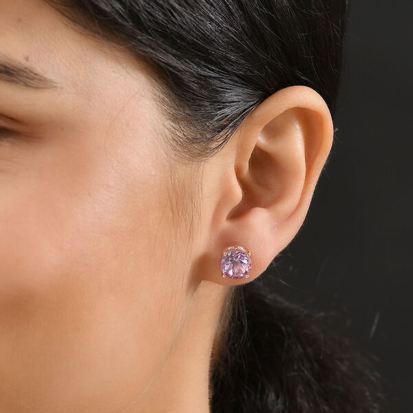 D&rsquo;Joy AA Rose De France Amethyst und Zirkon Ohrringe - 5,54 ct. image number 2