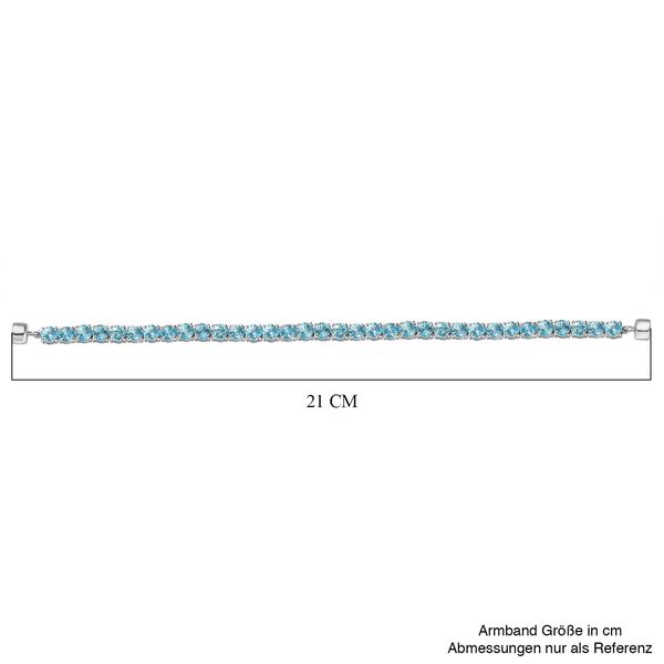D'Joy AAA Blauer Zirkon Armband ca. 20 cm 925 Silber rhodiniert ca. 36,07 ct. image number 4