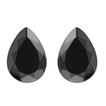 AAAA Shungit, facettiert, Tropfen 14x10 mm, 6,75 ct