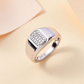 Wei&szlig;er Diamant-Herrenring - 0,25 ct.