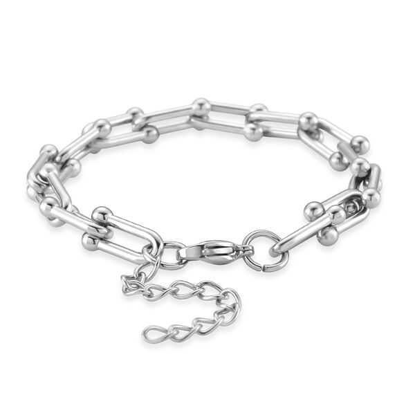 50+5cm Halskette und 18+3,5cm Armband in Silberton image number 10