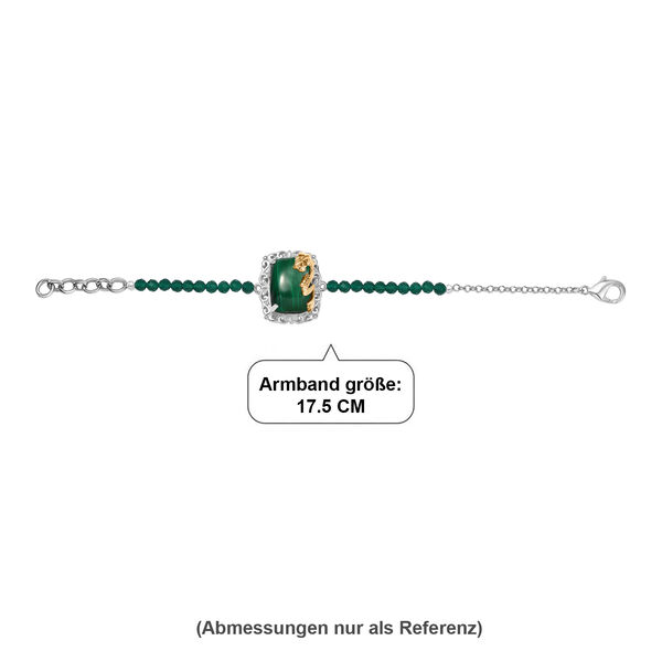 EVER TRUE AA Malachit, Verde Onyx Armband ca. 19 cm Nickelfreies Messing ca. 32.00 ct image number 4