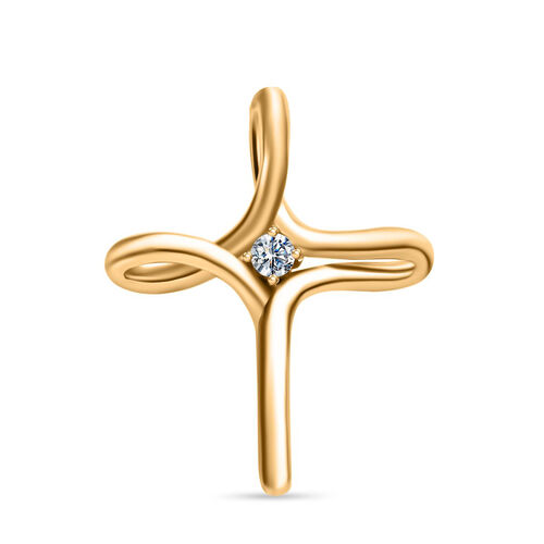Moissanit Kreuz Anhänger - 0,24 ct. image number 0