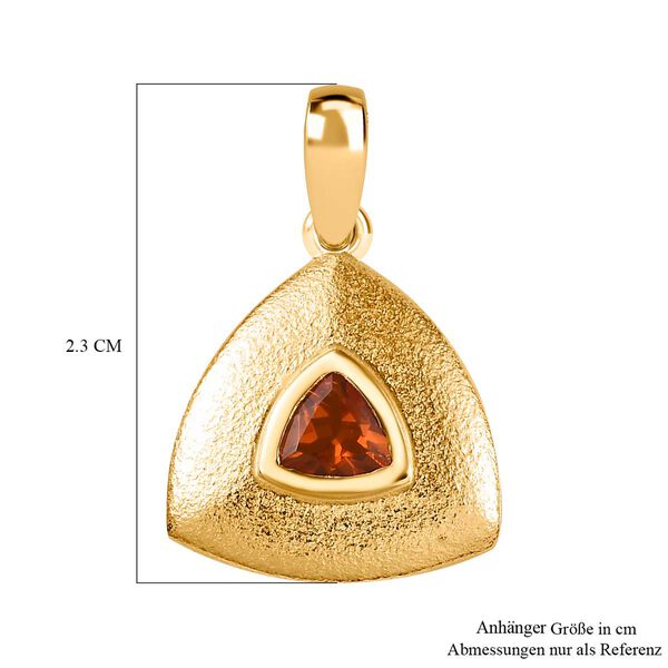 AA Salamanca Feueropal Anh&auml;nger 925 Silber Gelbgold Vermeil ca. 0.28 ct image number 6