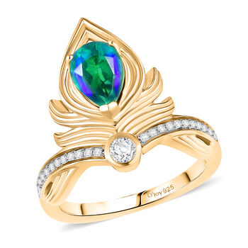 D'Joy Pfau Triplett Quarz und Zirkon Ring - 1,48 ct.