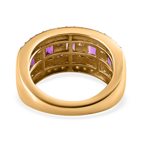 Afrikanischer Amethyst Ring, 925 Silber vergoldet (Gr&ouml;&szlig;e 16.00) ca. 2.30 ct image number 5