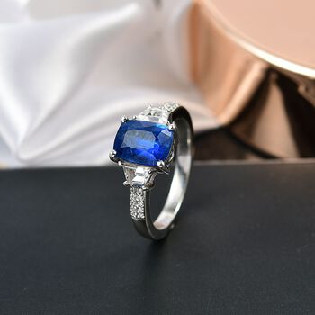 D'Joy AA Nat&uuml;rlicher Kaschmir Kyanit und Zirkon Ring - 3,62 ct.