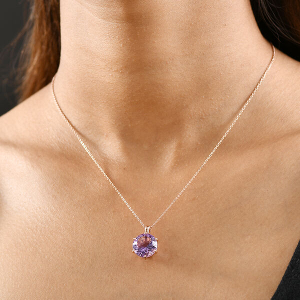 Rose De France Amethyst Anh&auml;nger mit 50cm Kette - 5,60 ct. image number 3