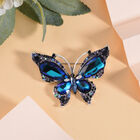 Schmetterling Mehrfarbiger Kristall Brosche image number 1