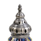 Handgefertigte orientalische Mosaik Glas Tischlampe - Zylinderform, Größe 13x13x40 cm, Mehrfarbig image number 4