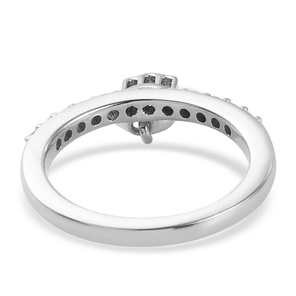 Moissanit Ring 925 Silber platiniert  ca. 0,31 ct image number 5