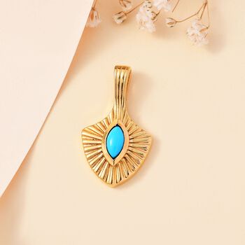 AA Sleeping Beauty T&uuml;rkis Anh&auml;nger 925 Silber vergoldet ca. 0,60 ct.