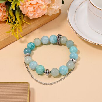 Flexibles Amazonit Armband - 190 ct.