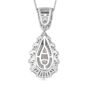 D'Joy Moissanit Anh&auml;nger mit 50cm Kette - 3,86 ct.