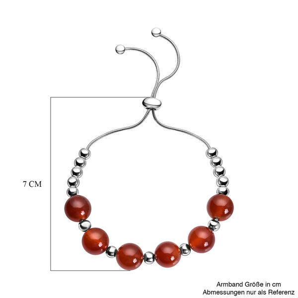 Karneol-Armband, ca. 15.25 cm, reiner Edelstahl ca. 53,00 ct image number 6