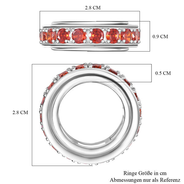 Orange Zirkonia Spinning-Ring - 8,08 ct. image number 7