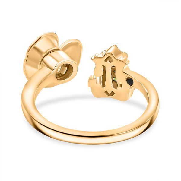 GP Italian Garden Kollektion - Natürlicher Chromdiopsid und Kanchanaburi blauer Saphir Ring - 0,10 ct. image number 7