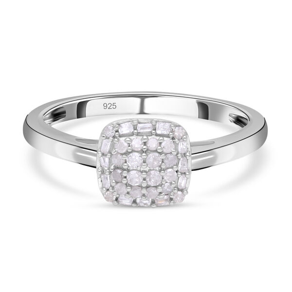 Diamant Ring, 925 Silber platiniert, ca. 0.25 ct image number 0