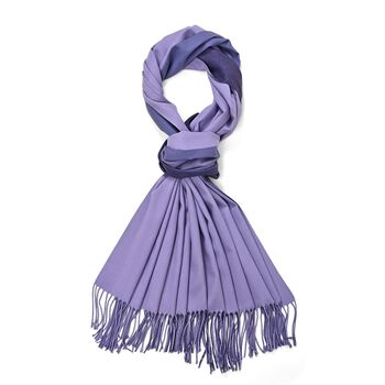 Eleganter Ombre-Schal mit Fransen, 68x180cm, Lila