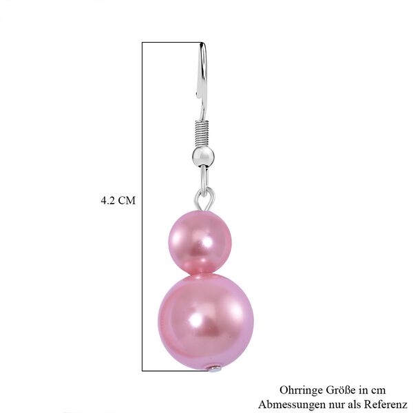 Rosa Muschelkernperlen Ohrringe image number 5